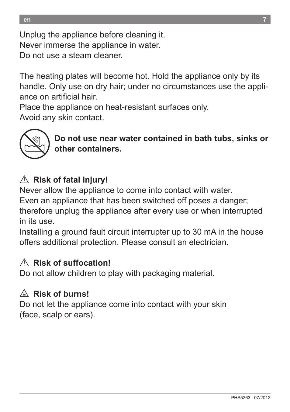 Bosch PHS5263 Haarglätter BrilliantCare Quattro-Ion User Manual | Page 9 / 90