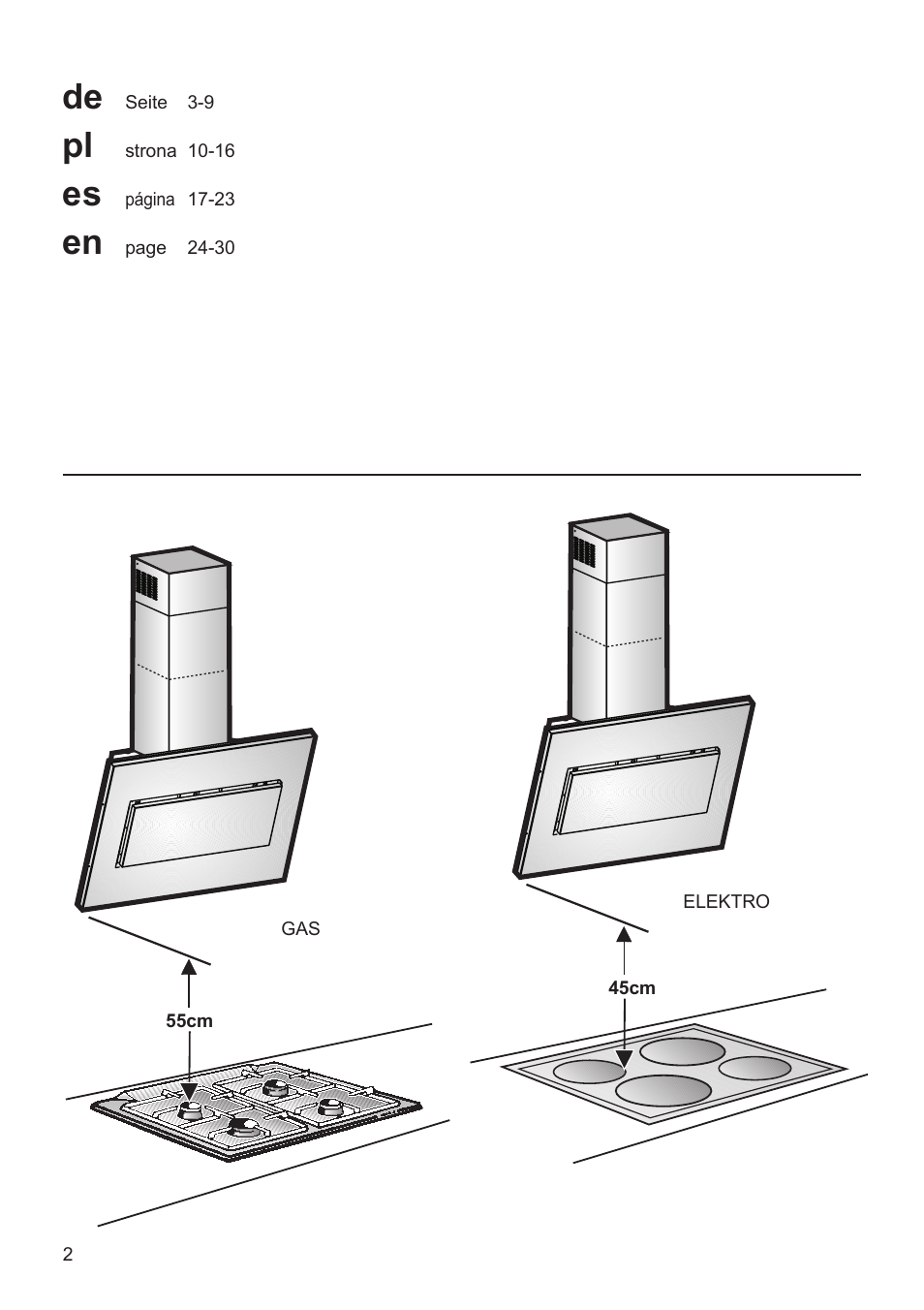 Bosch DWK09M720 Polar Weiß Wandesse 90 cm Schräg-Essen-Design User Manual | Page 2 / 32