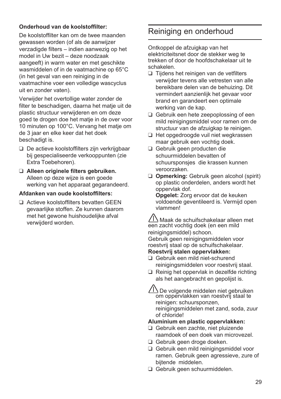 Reiniging en onderhoud | Bosch DWK096652 Edelstahl User Manual | Page 29 / 84