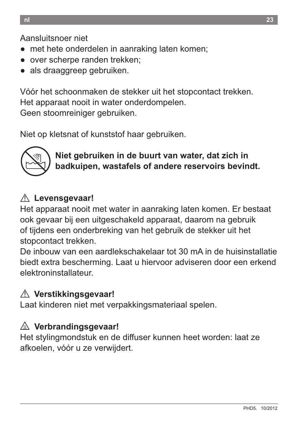 Bosch PHD5781 Haartrockner BrilliantCare Business User Manual | Page 25 / 106