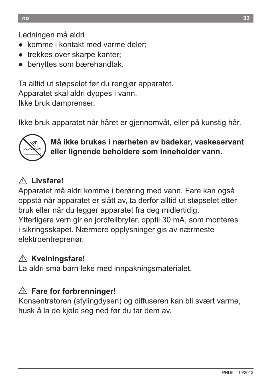 Bosch PHD5781 Haartrockner BrilliantCare Business User Manual | Page 35 / 106