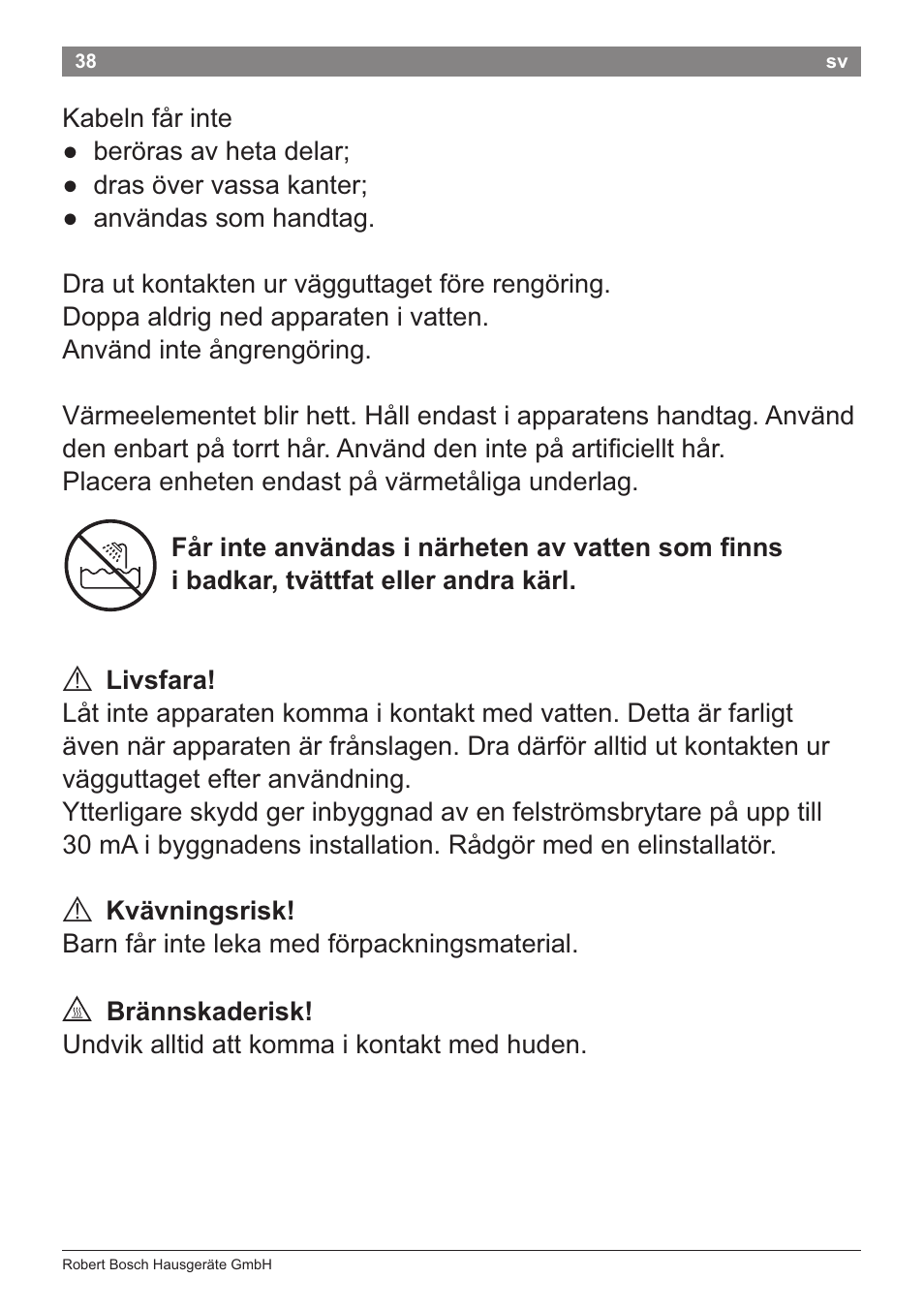 Bosch PHD5781 Haartrockner BrilliantCare Business User Manual | Page 40 / 106