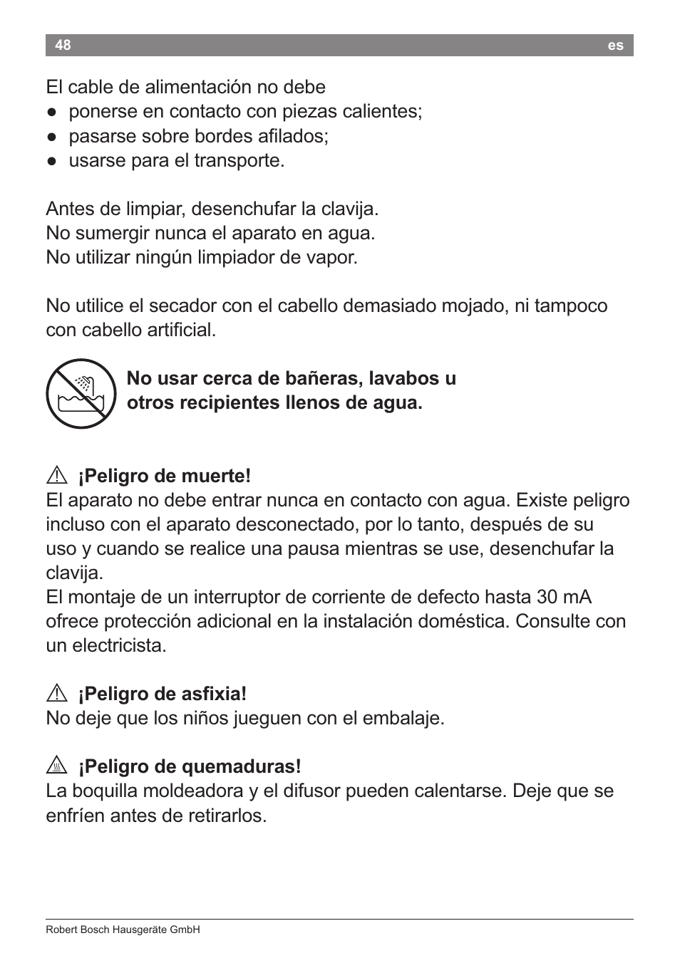 Bosch PHD5781 Haartrockner BrilliantCare Business User Manual | Page 50 / 106