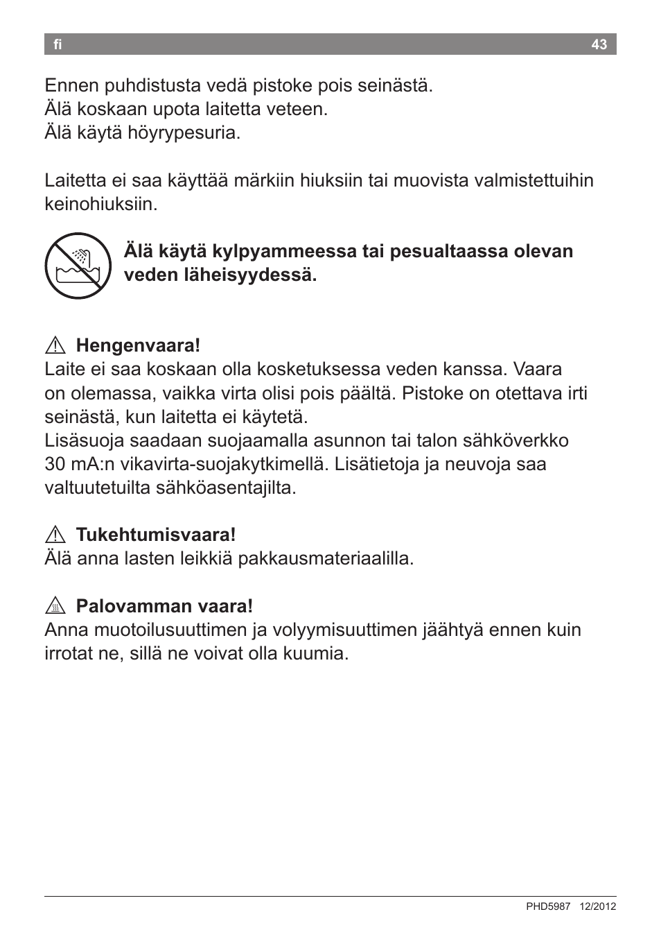 Bosch PHD5987 Haartrockner BrilliantCare Keratin Advance User Manual | Page 45 / 112