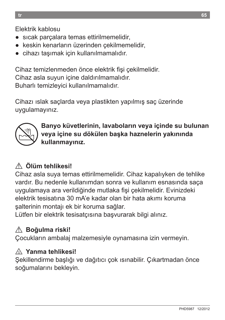 Bosch PHD5987 Haartrockner BrilliantCare Keratin Advance User Manual | Page 67 / 112
