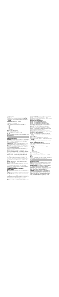 Ventilation, figur 4, Installation af apparatet, figur 5/6, Afmontering af apparatet | Pas på, Instruções importantes, Nota, Montagem sobre a gaveta (figura 2a), Montagem sobre o forno (figura 2b), Ventilação (figura 4), Instalar o aparelho (figuras 5/6) | Bosch PIB645B17E Edelstahl umlaufender Rahmen Induktions-Kochstelle Glaskeramik User Manual | Page 8 / 13