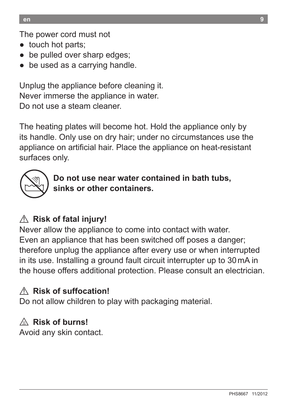 Bosch PHS8667 Haarglätter ProSalon SensorProtection User Manual | Page 13 / 134