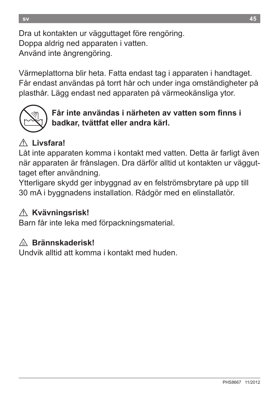 Bosch PHS8667 Haarglätter ProSalon SensorProtection User Manual | Page 49 / 134