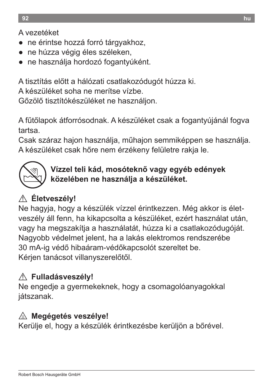 Bosch PHS8667 Haarglätter ProSalon SensorProtection User Manual | Page 96 / 134