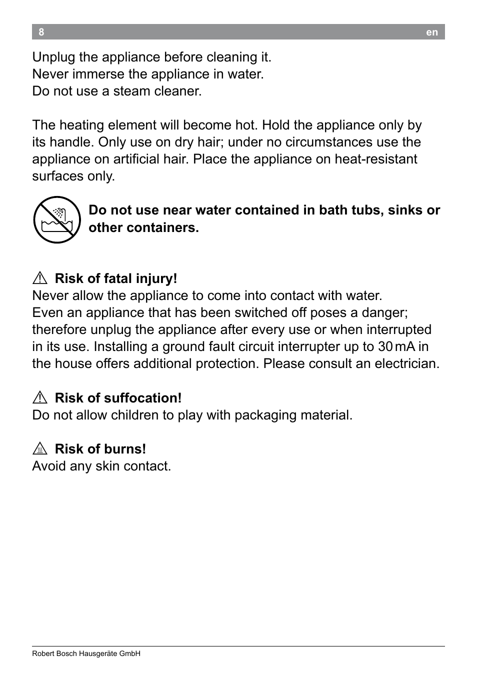 Bosch PHC9790 Lockenstab ProSalon Big Hair User Manual | Page 10 / 108