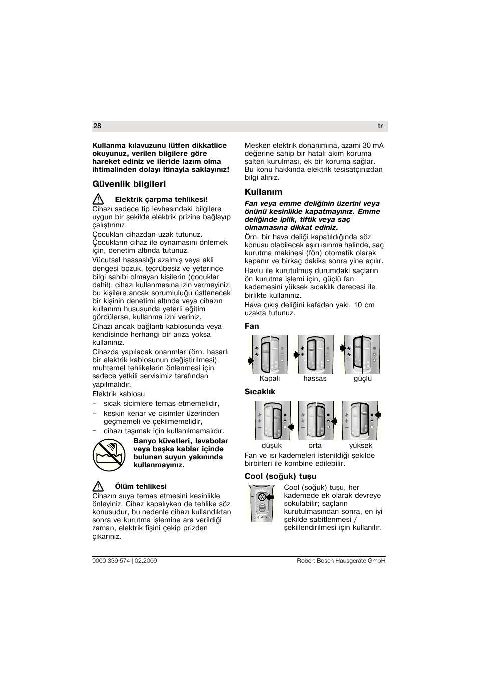 Bosch PHD7967 Haartrockner FancyTouch User Manual | Page 28 / 47