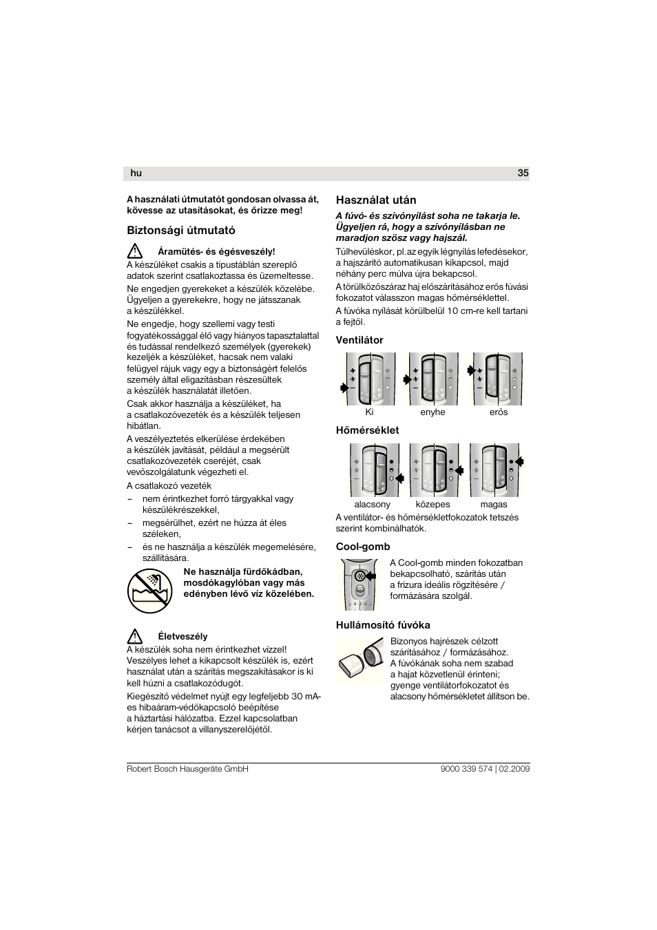 Bosch PHD7967 Haartrockner FancyTouch User Manual | Page 35 / 47