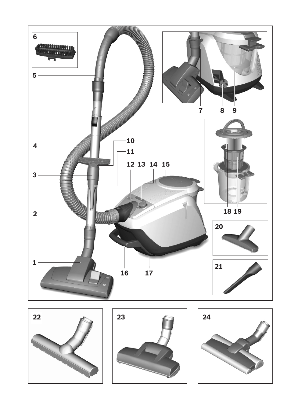 Bosch Relaxxx ProSilence66 Beutelloser Bodenstaubsauger BGS5SIL66A schwarz User Manual | Page 135 / 142