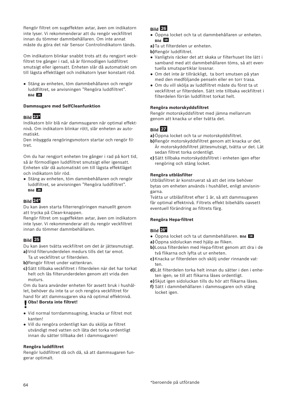 Bosch Relaxxx ProSilence66 Beutelloser Bodenstaubsauger BGS5SIL66A schwarz User Manual | Page 65 / 142