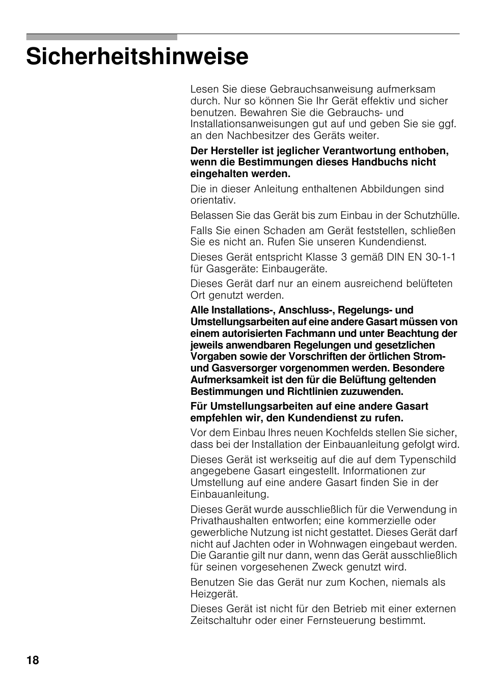 Sicherheitshinweise | Bosch PRB326B70E Gas-Kochstelle Glaskeramik 30 cm User Manual | Page 17 / 98