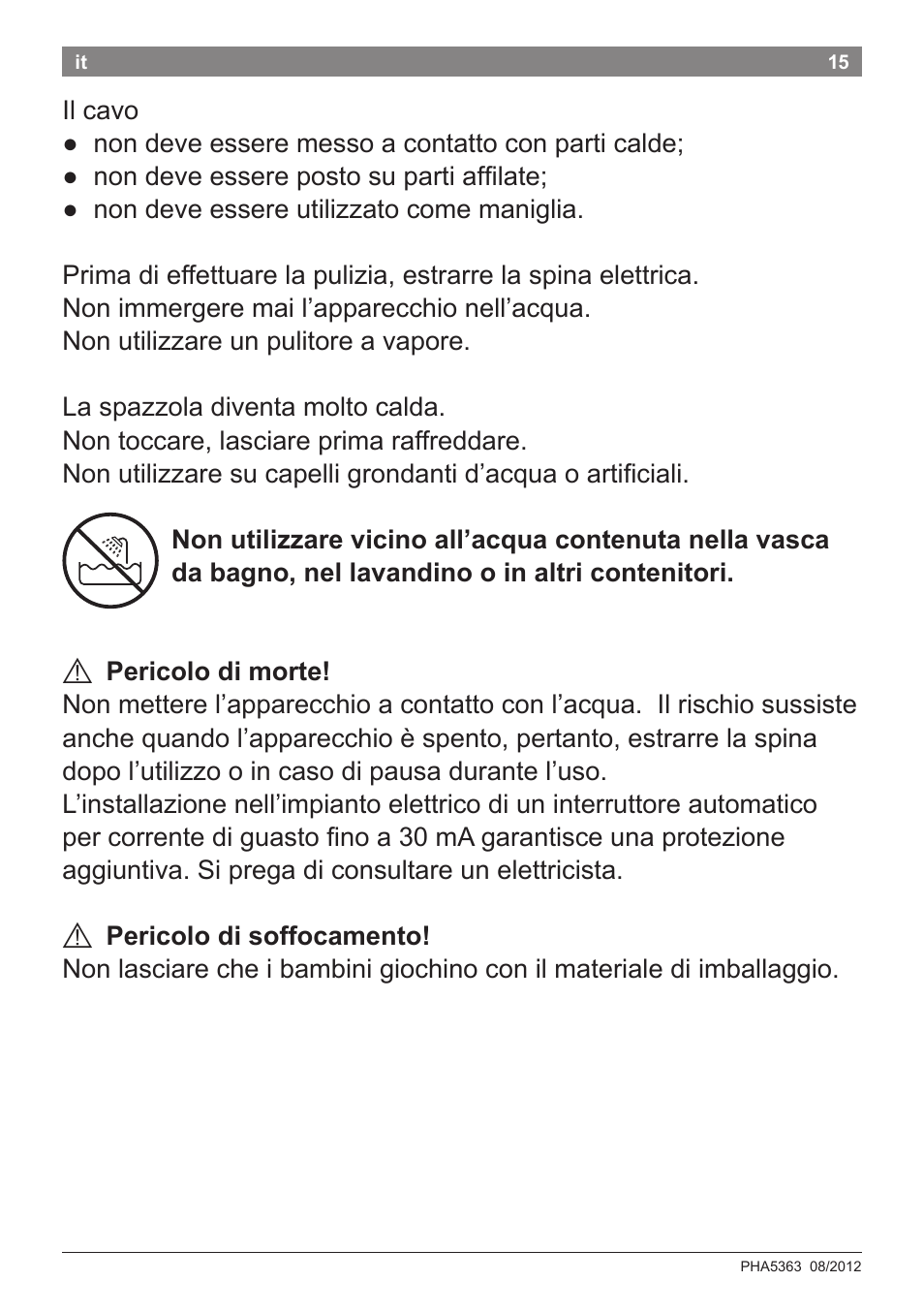 Bosch PHA5363 Warmluftstylingbürste BrilliantCare Quattro-Ion User Manual | Page 17 / 86