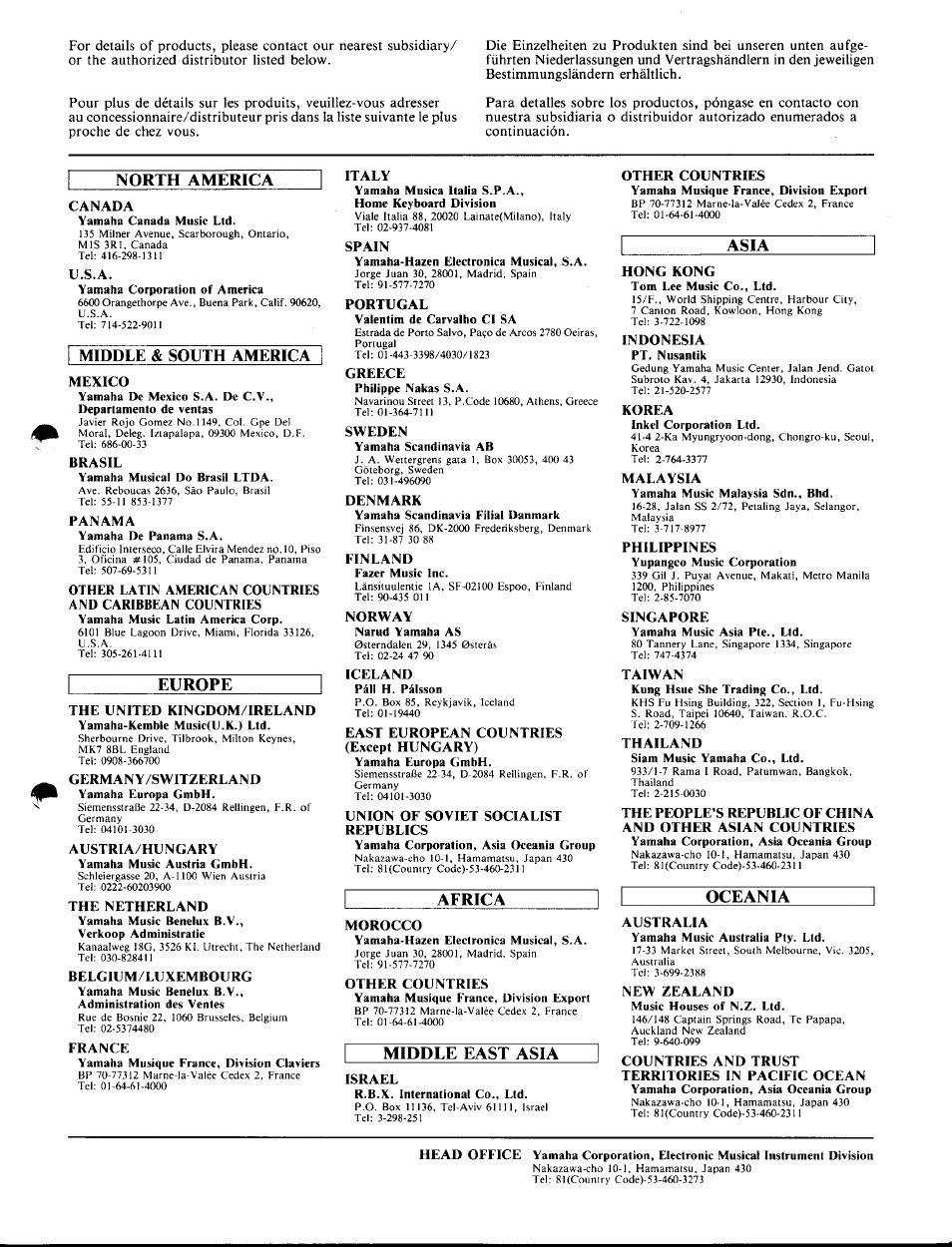 Yamaha PSR-400 User Manual | Page 46 / 47