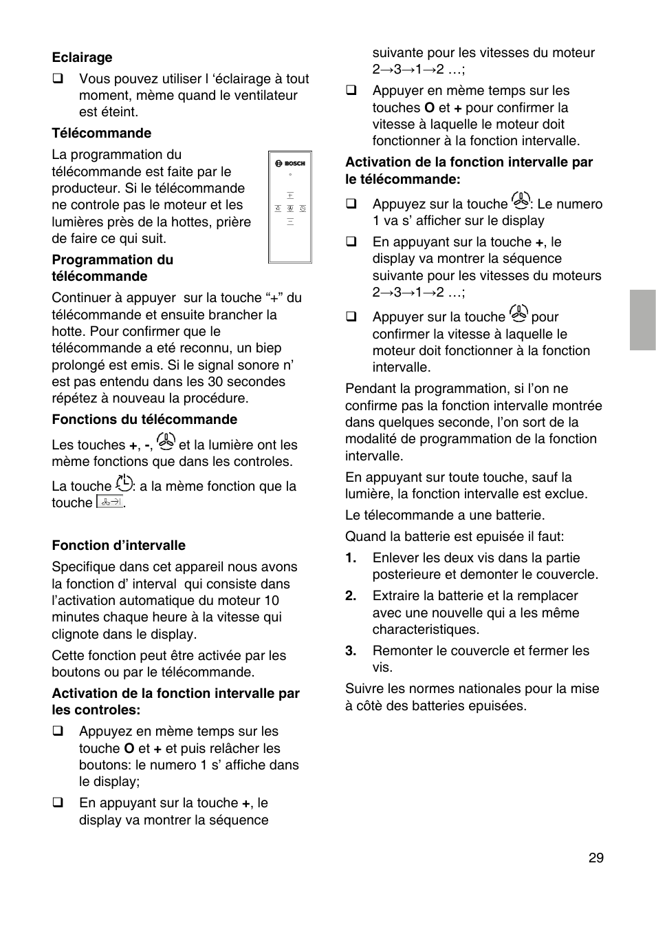 Bosch DID09T950 Edelstahl 90 cm breit Deckenlüftung User Manual | Page 29 / 124