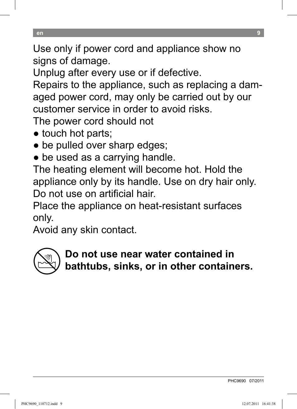 Bosch PHC9690 Lockenformer ProSalon G-curler User Manual | Page 13 / 120