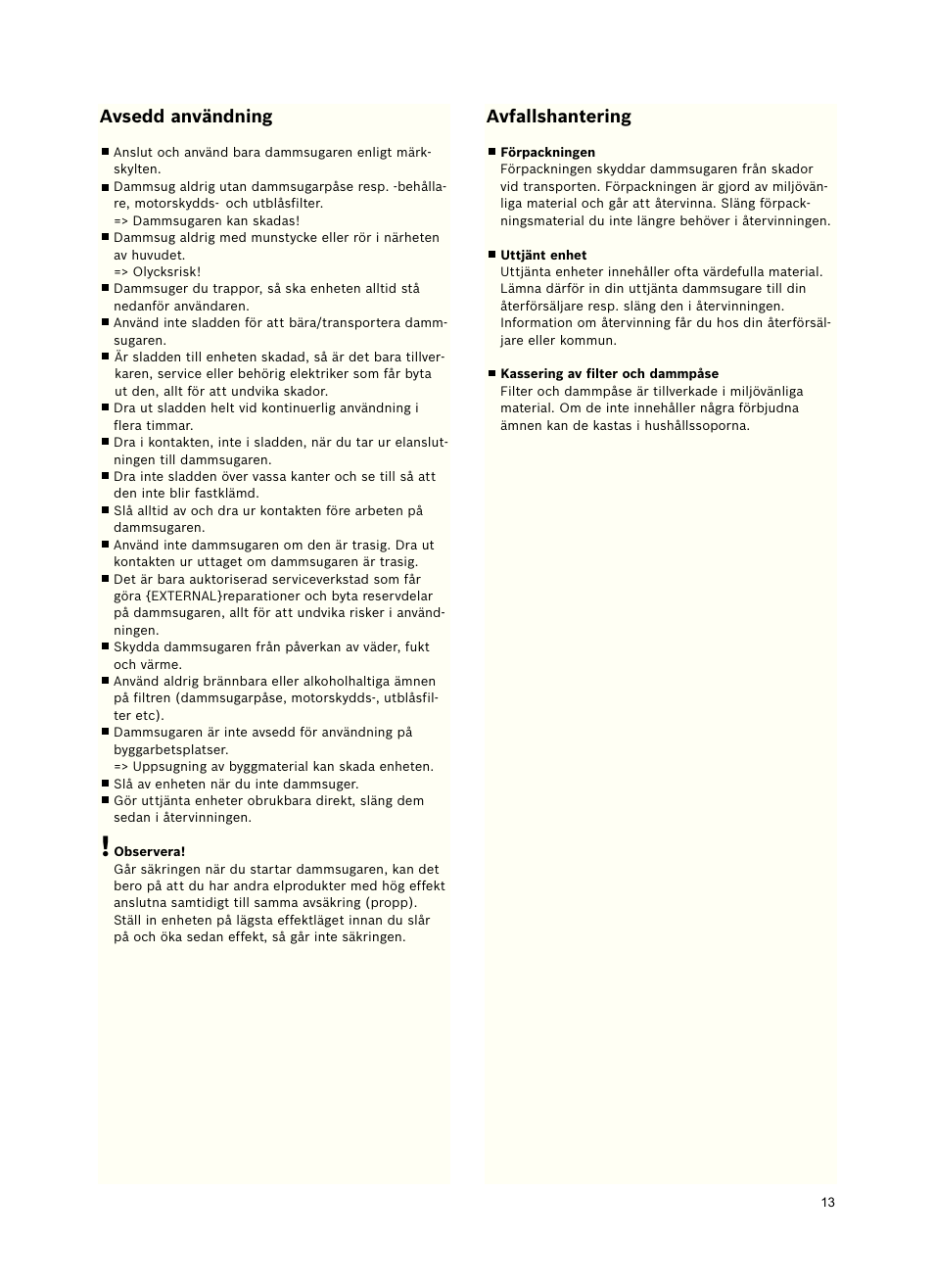 Bosch Freee Bodenstaubsauger mit Staubbeutel BSGL51332 vanilla User Manual | Page 14 / 108