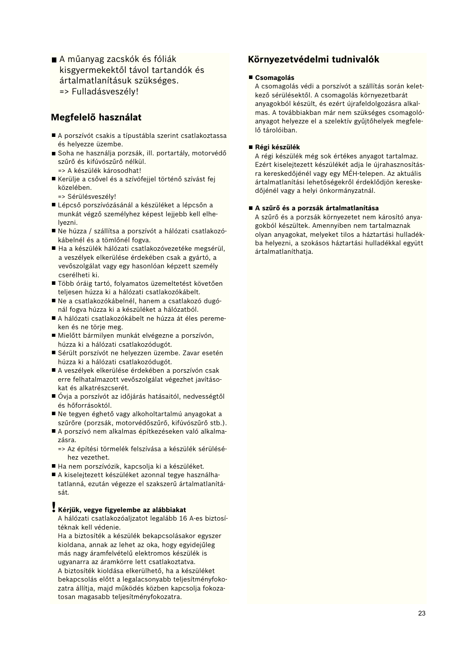 Bosch Freee Bodenstaubsauger mit Staubbeutel BSGL51332 vanilla User Manual | Page 24 / 108