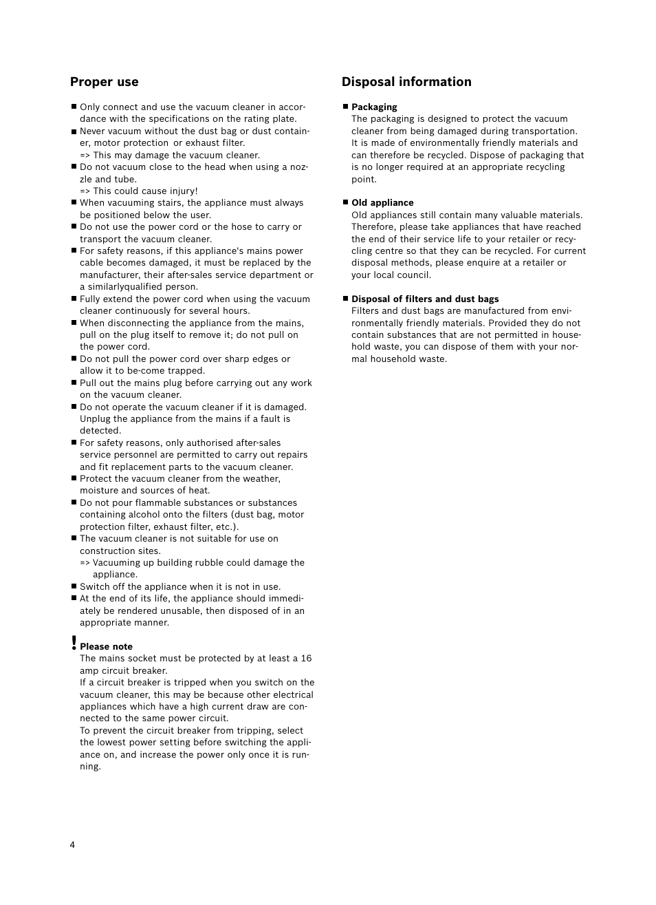 Bosch Freee Bodenstaubsauger mit Staubbeutel BSGL51332 vanilla User Manual | Page 5 / 108