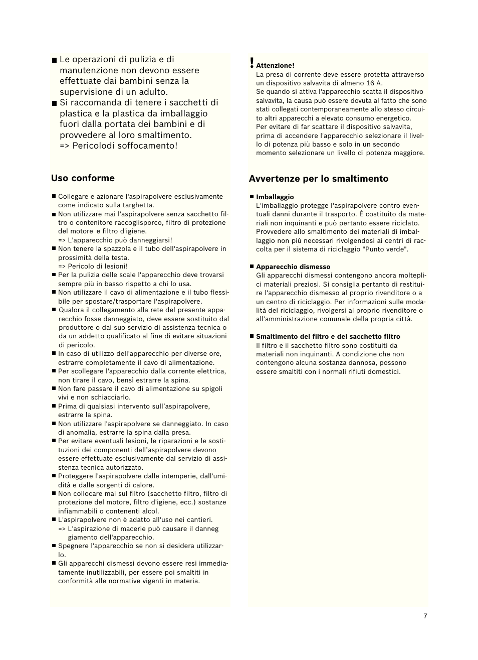 Bosch Freee Bodenstaubsauger mit Staubbeutel BSGL51332 vanilla User Manual | Page 8 / 108
