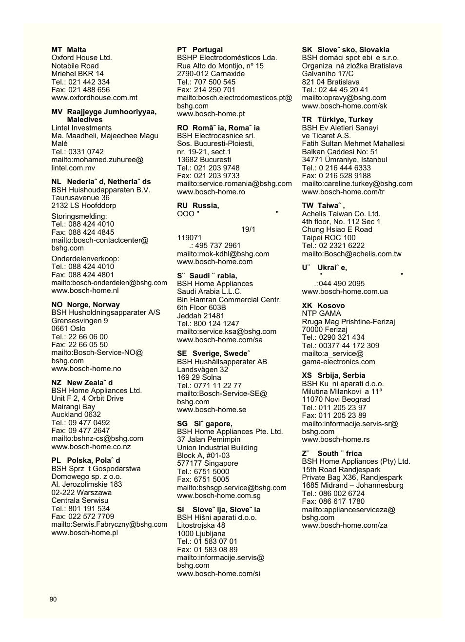Bosch Freee Bodenstaubsauger mit Staubbeutel BSGL51332 vanilla User Manual | Page 91 / 108