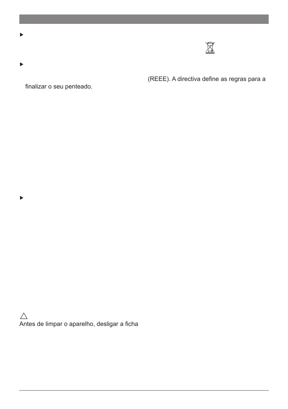 Ionização, Limpeza e conservação, Eliminação do aparelho | Garantia | Bosch PHS2560 Haarglätter ProSalon Home User Manual | Page 29 / 51