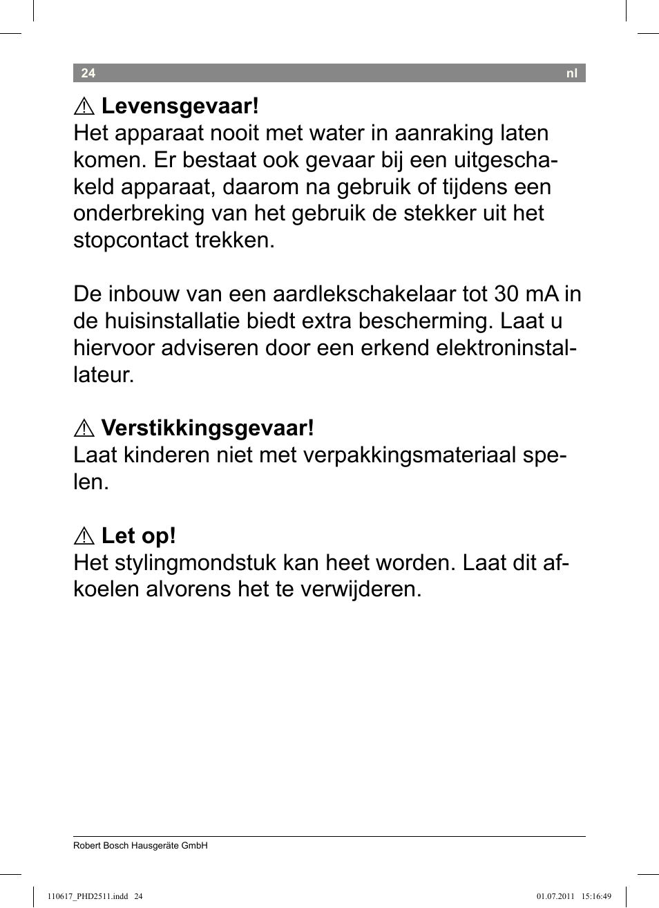 Bosch PHD2511 Haartrockner StarShine DryStyle User Manual | Page 26 / 100
