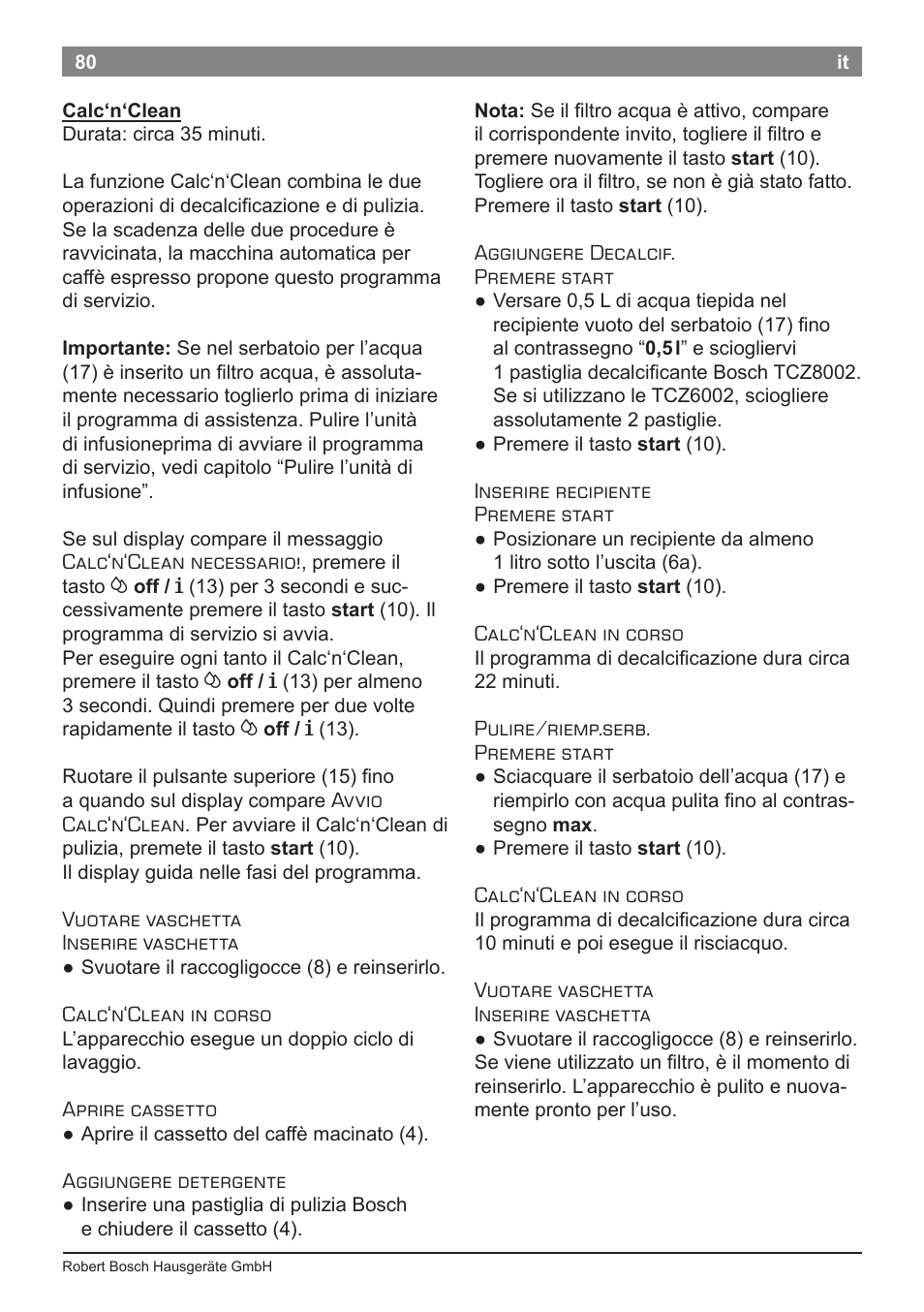 Bosch TES50651DE VeroCafe LattePro Kaffeevollautomat Helles Anthrazit Morning Haze User Manual | Page 84 / 94