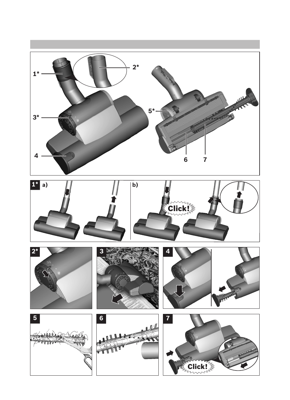Click | Bosch Zooo ProAnimal Beutelloser Bodenstaubsauger BGS51842 tornadorot User Manual | Page 56 / 57