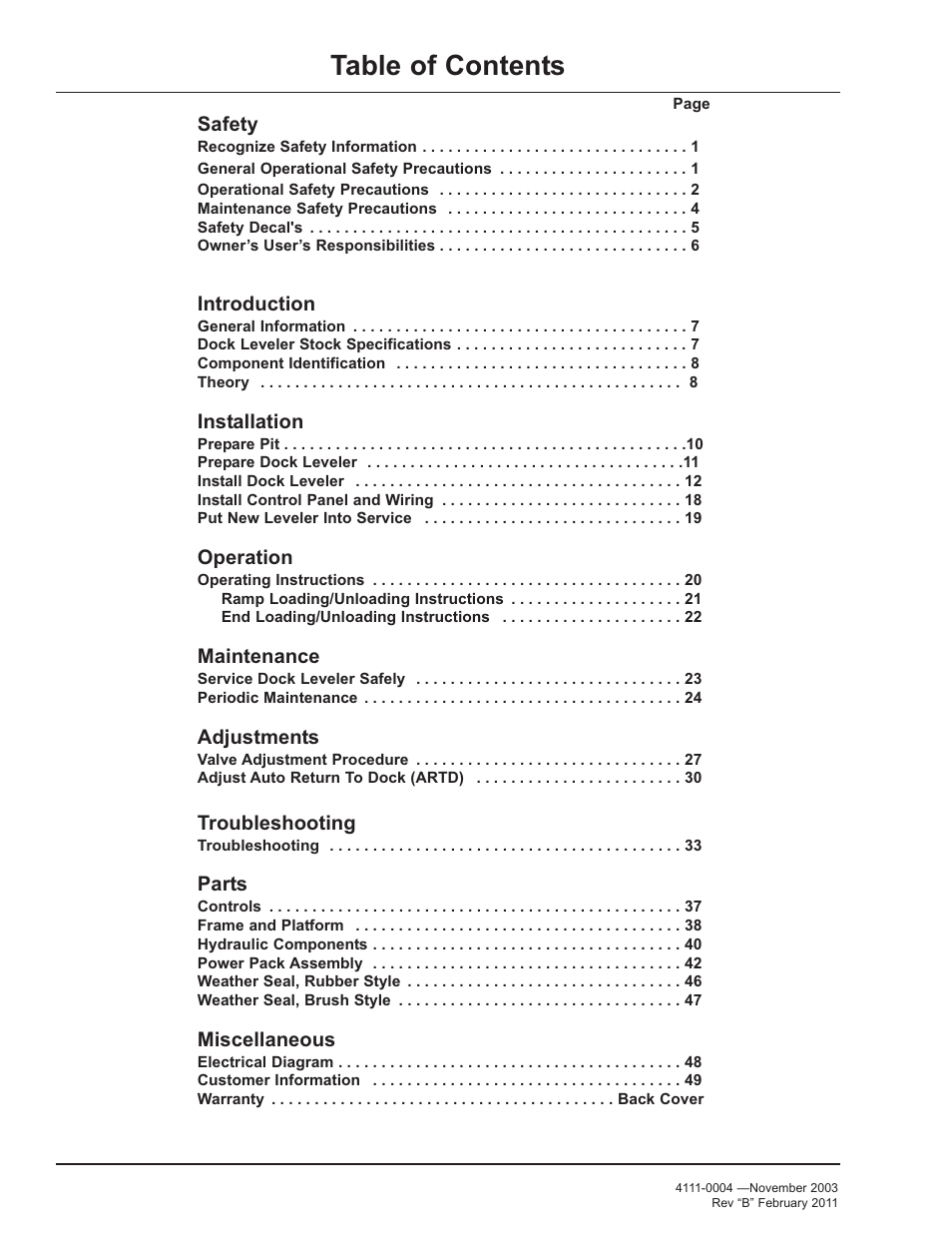 Poweramp EH SERIES HYDRAULIC User Manual | Page 2 / 52