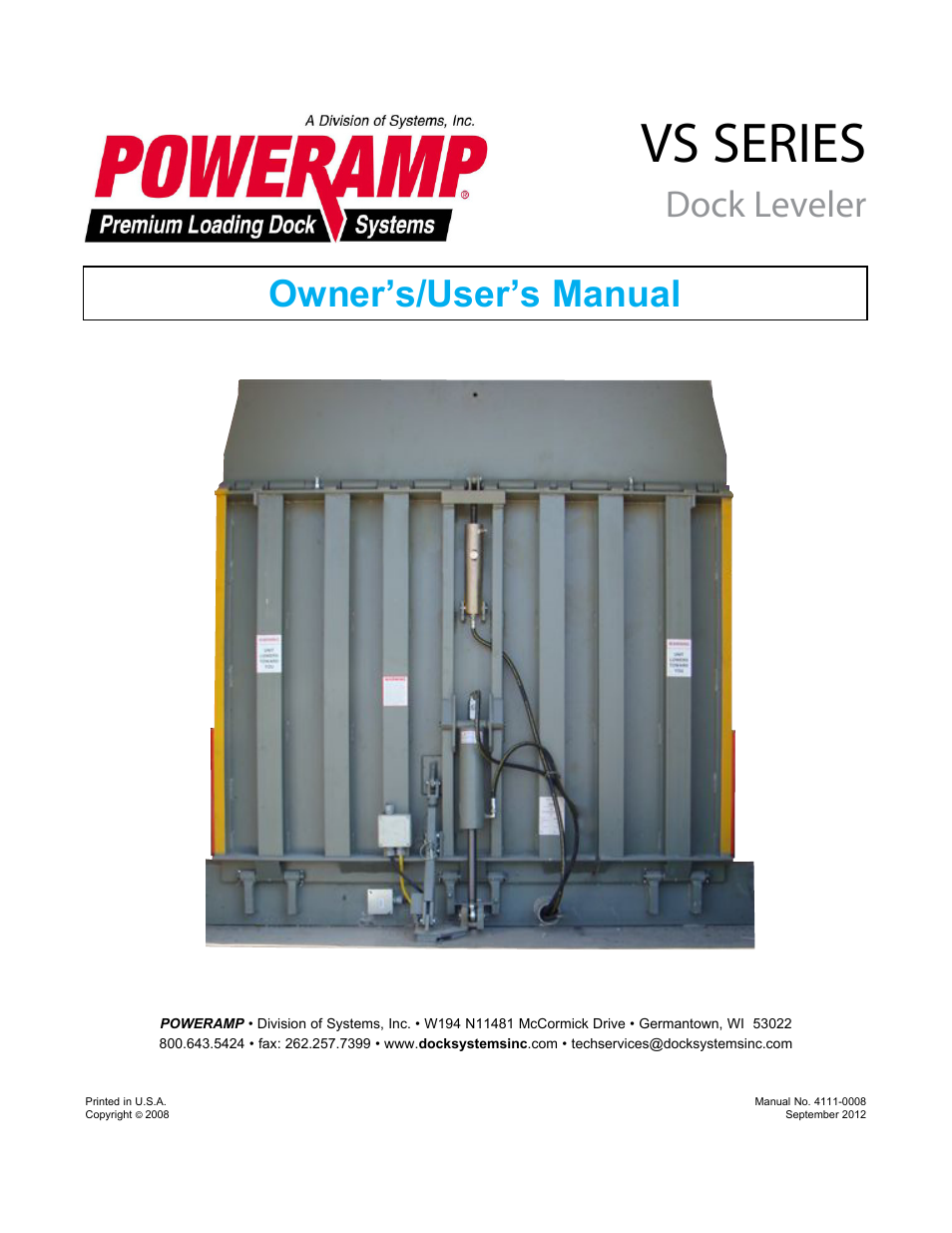 Poweramp VS SERIES HYDRAULIC User Manual | 60 pages