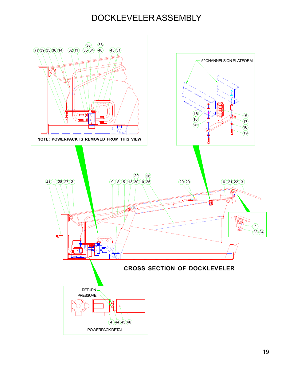 Dockleveler assembly | Poweramp CHALLENGER HYDRAULIC 11_96 User Manual | Page 20 / 22
