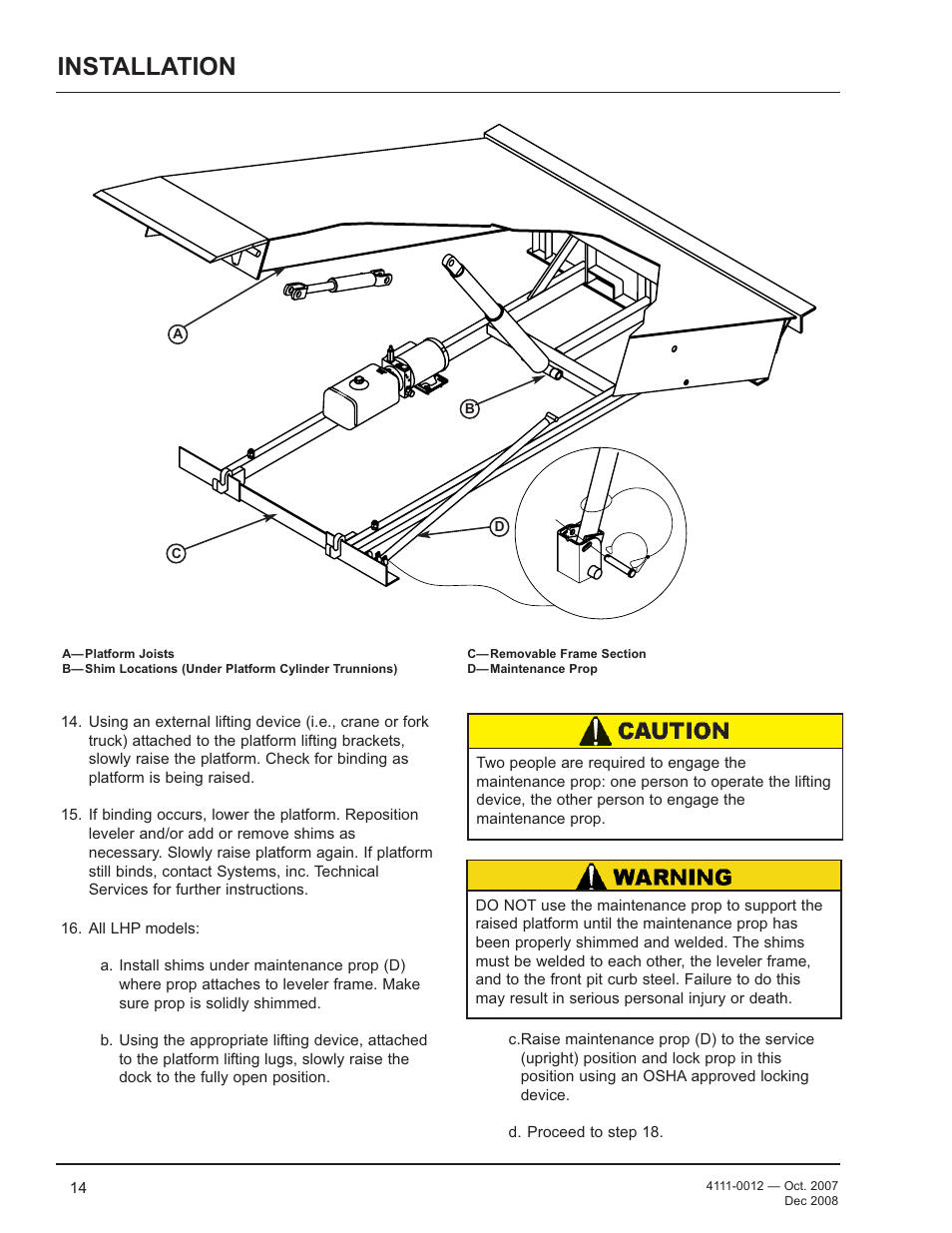Installation | Poweramp LHP SERIES HYDRAULIC 4.2009 User Manual | Page 16 / 36