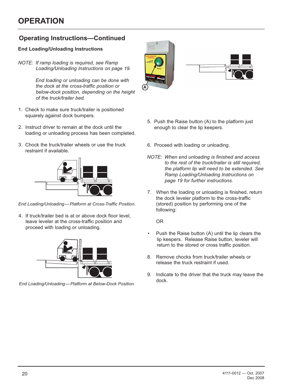 Operation, Operating instructions—continued | Poweramp LHP SERIES HYDRAULIC 4.2009 User Manual | Page 22 / 36