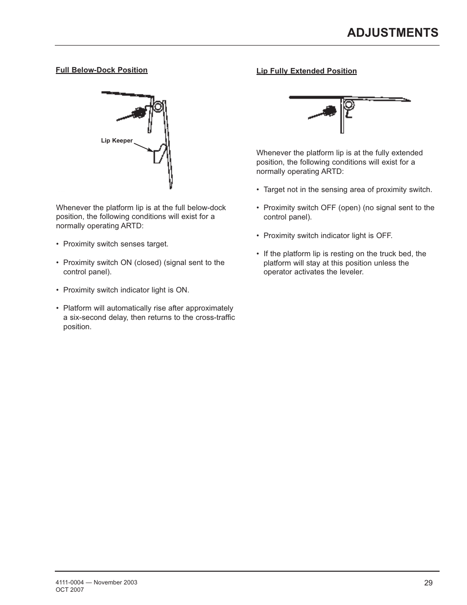 Adjustments | Poweramp EH SERIES HYDRAULIC 4.2009 User Manual | Page 31 / 48