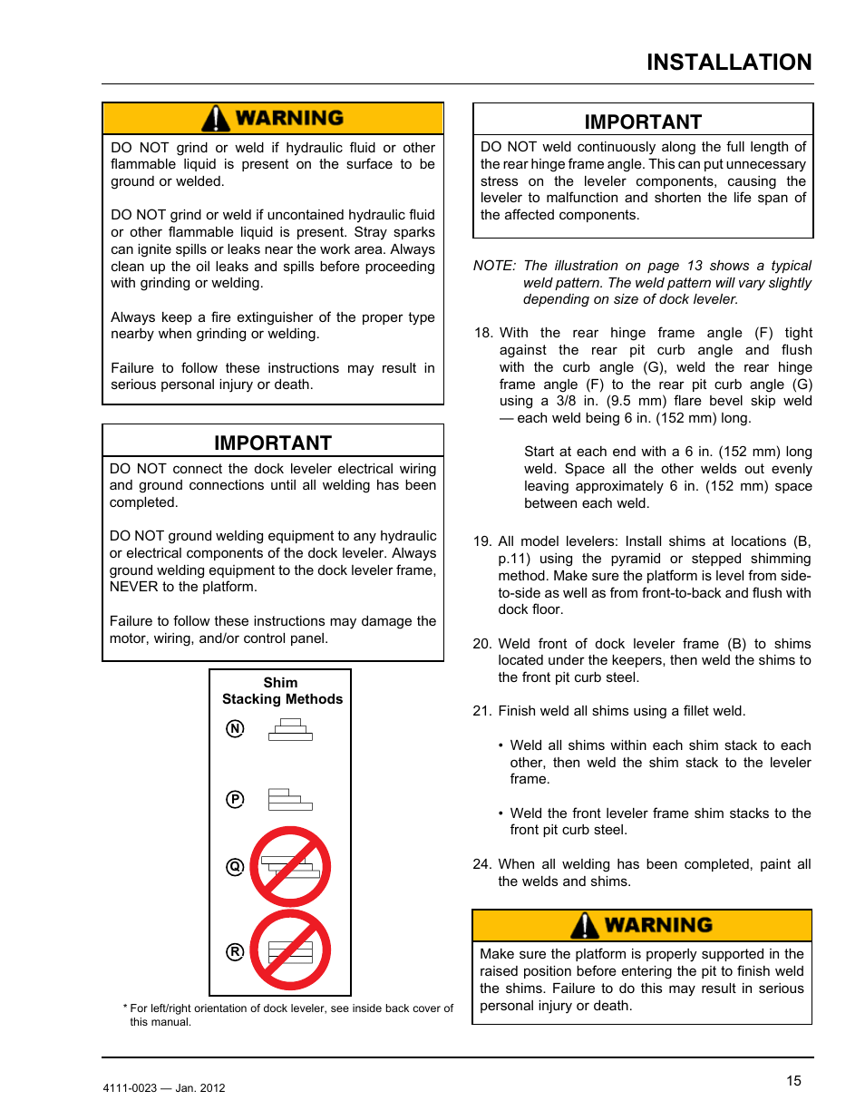 Installation, Important | Poweramp CentraAir AIR POWERED 2.2012 User Manual | Page 17 / 44