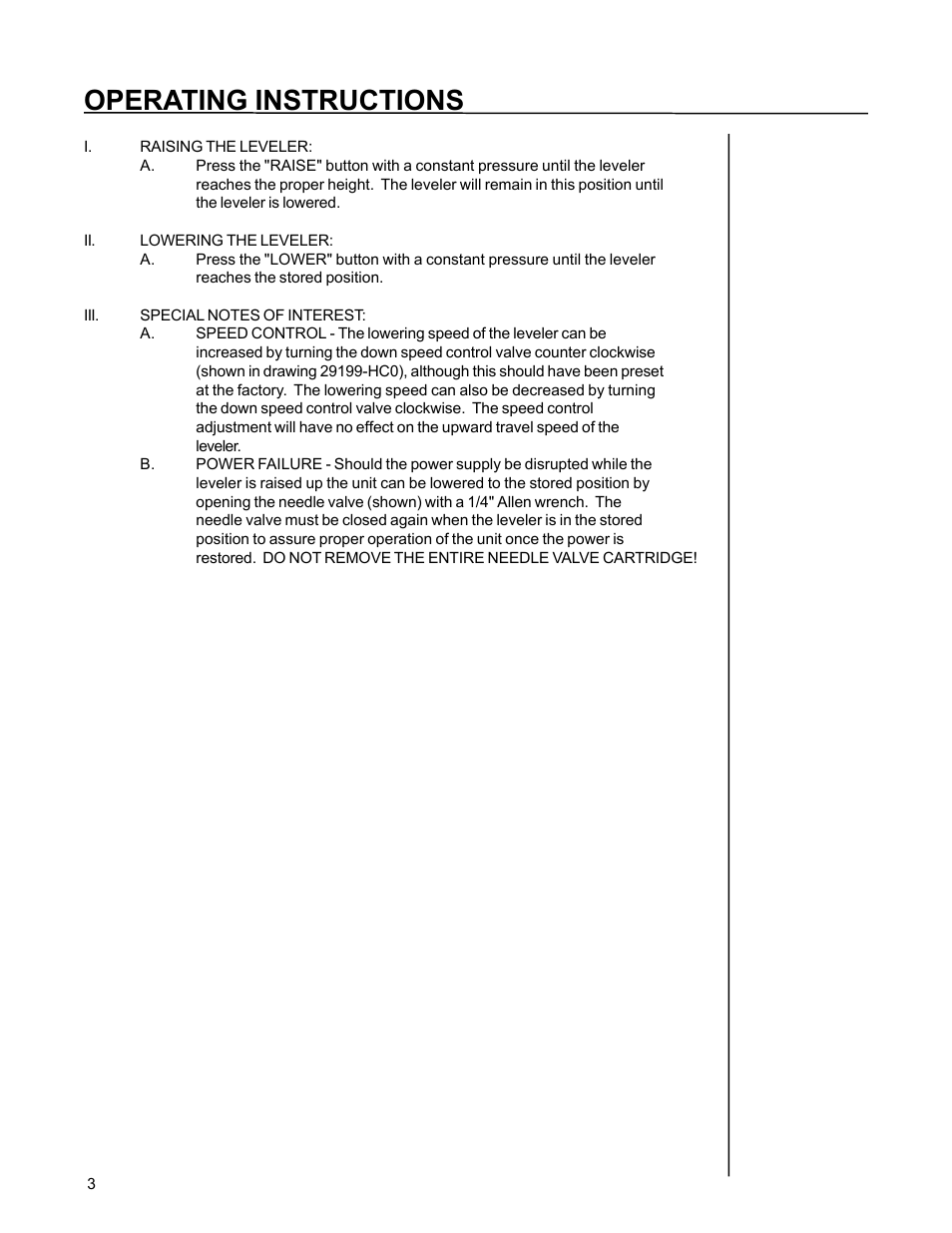 Operating instructions | Poweramp SURFACE MOUNTED TRUCK 8_95 SPECIALTY User Manual | Page 6 / 8