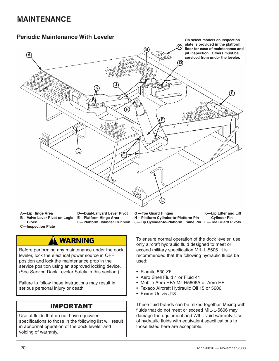 Maintenance, Important, Periodic maintenance with leveler | Poweramp POWERHOLD 4.2009 User Manual | Page 22 / 56