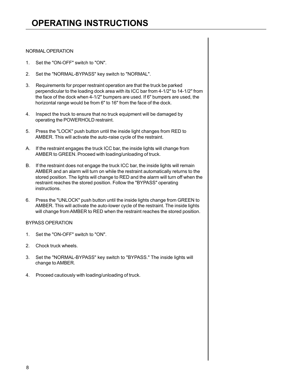 Operating instructions | Poweramp POWERHOLD SC 4.2003 User Manual | Page 12 / 19