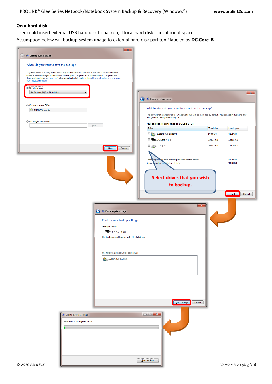 PROLiNK Glee UW2 Backup & Restore Guide User Manual | Page 18 / 21