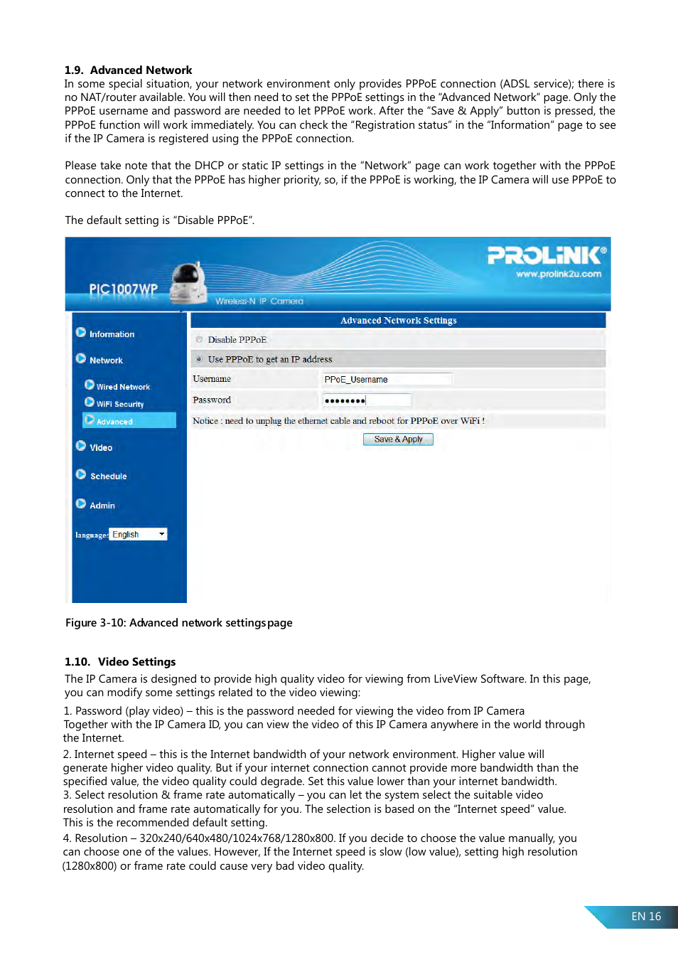 PROLiNK PIC1007WP User Manual User Manual | Page 16 / 43
