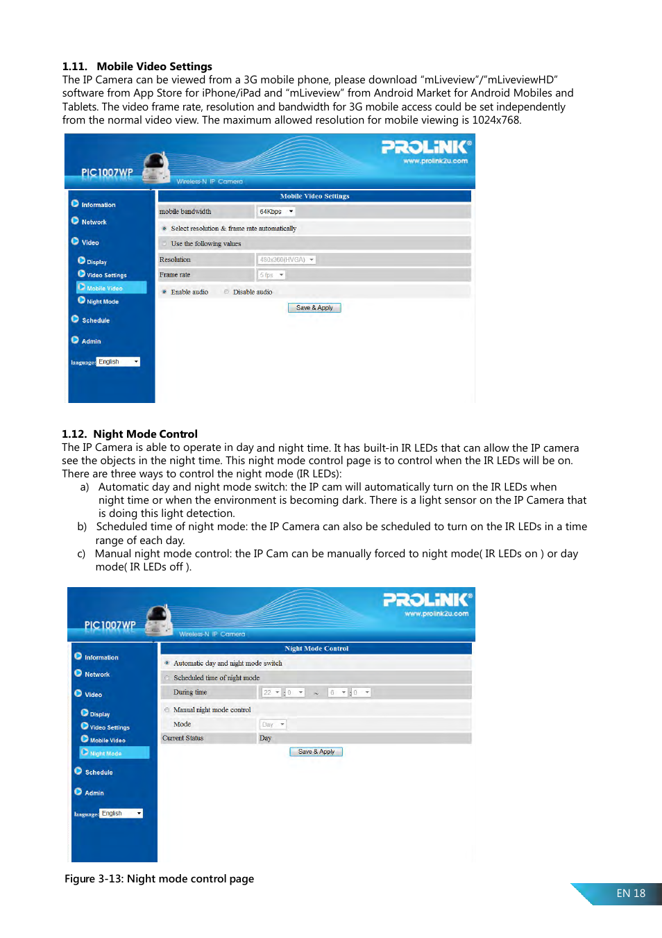 PROLiNK PIC1007WP User Manual User Manual | Page 18 / 43