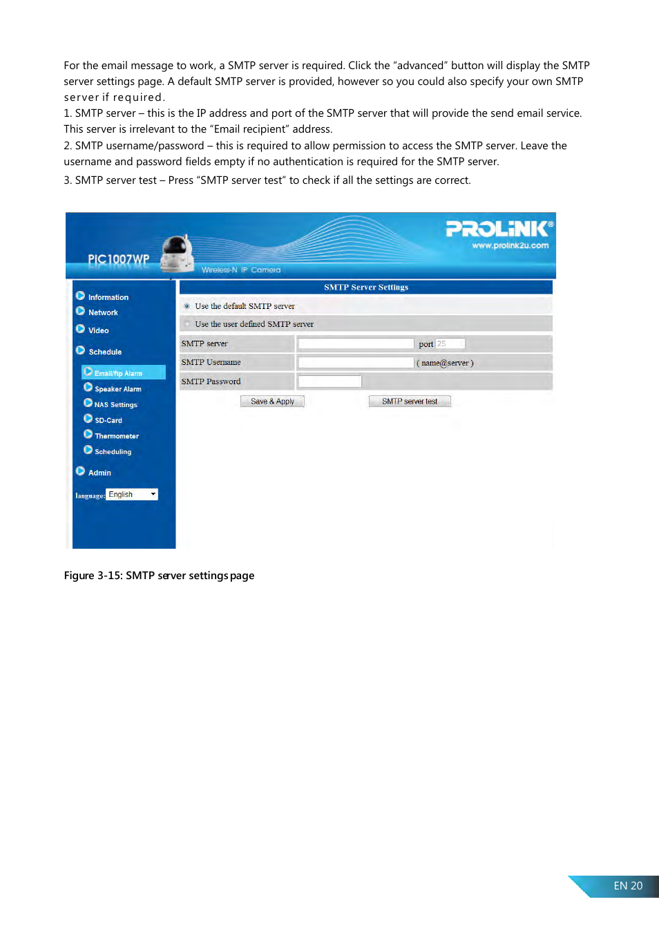 PROLiNK PIC1007WP User Manual User Manual | Page 20 / 43