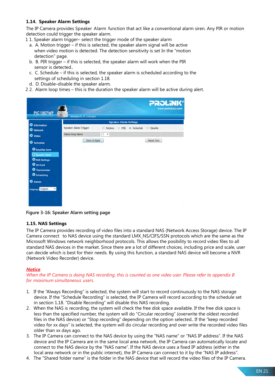 PROLiNK PIC1007WP User Manual User Manual | Page 21 / 43
