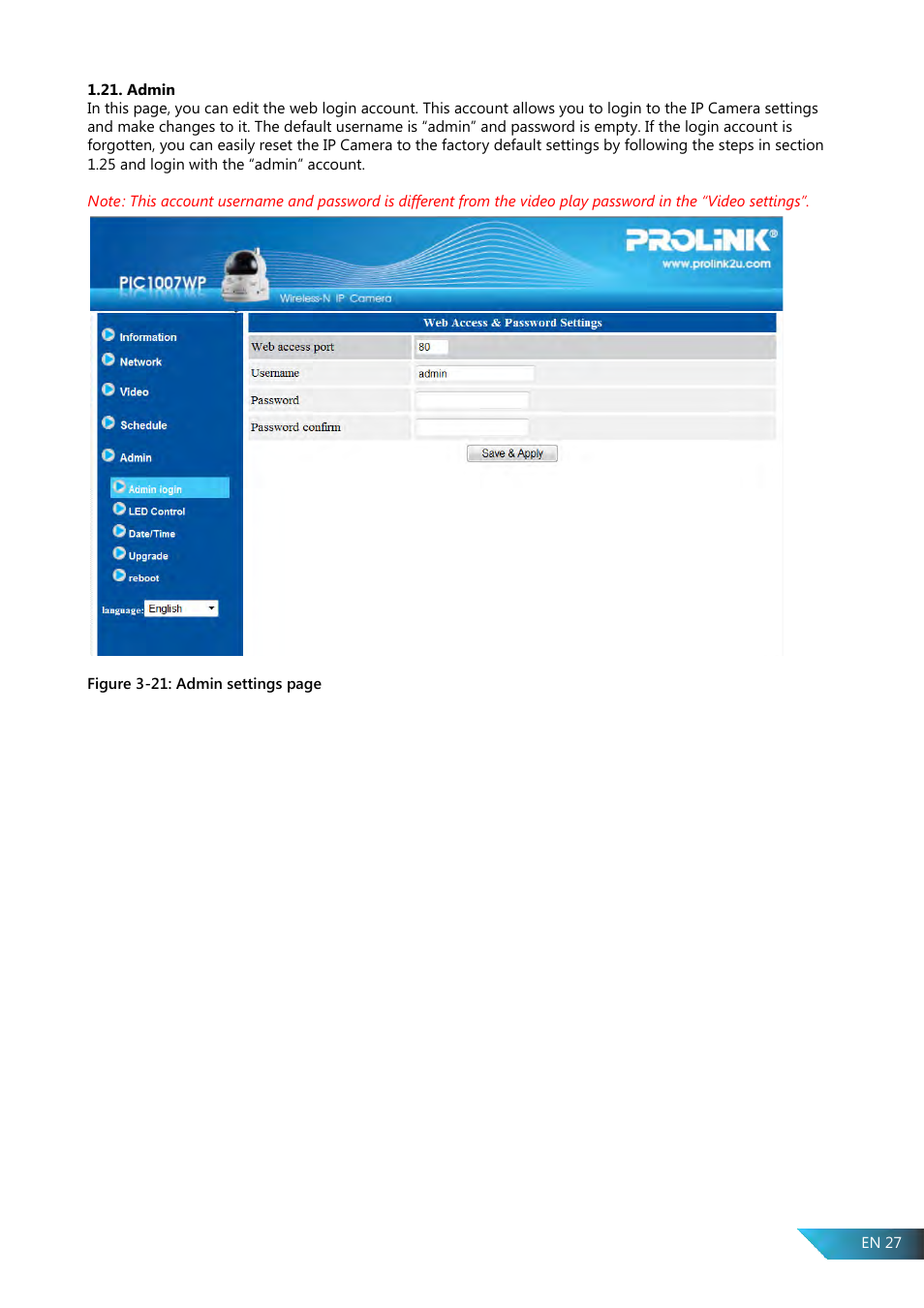 PROLiNK PIC1007WP User Manual User Manual | Page 27 / 43