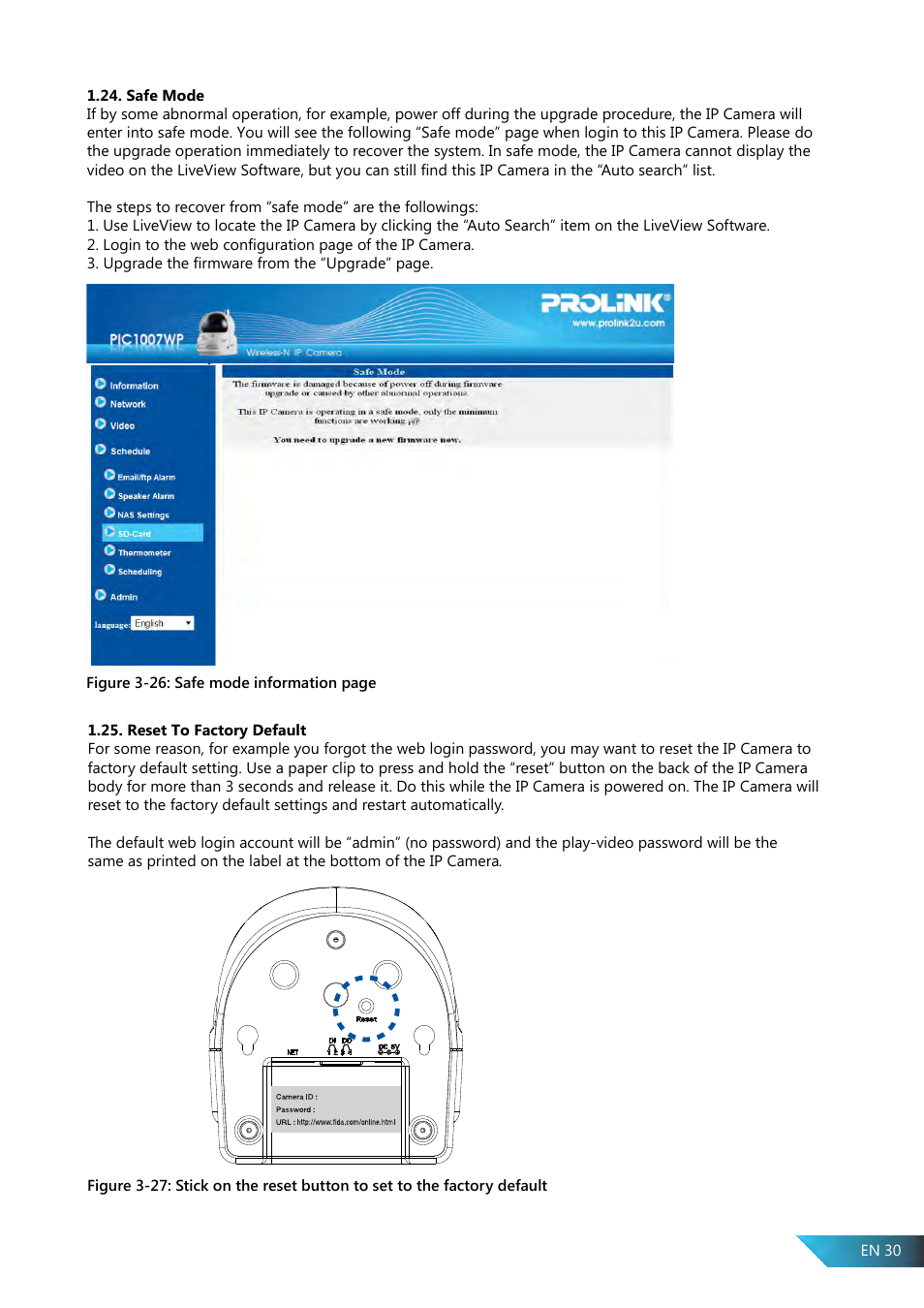 PROLiNK PIC1007WP User Manual User Manual | Page 30 / 43