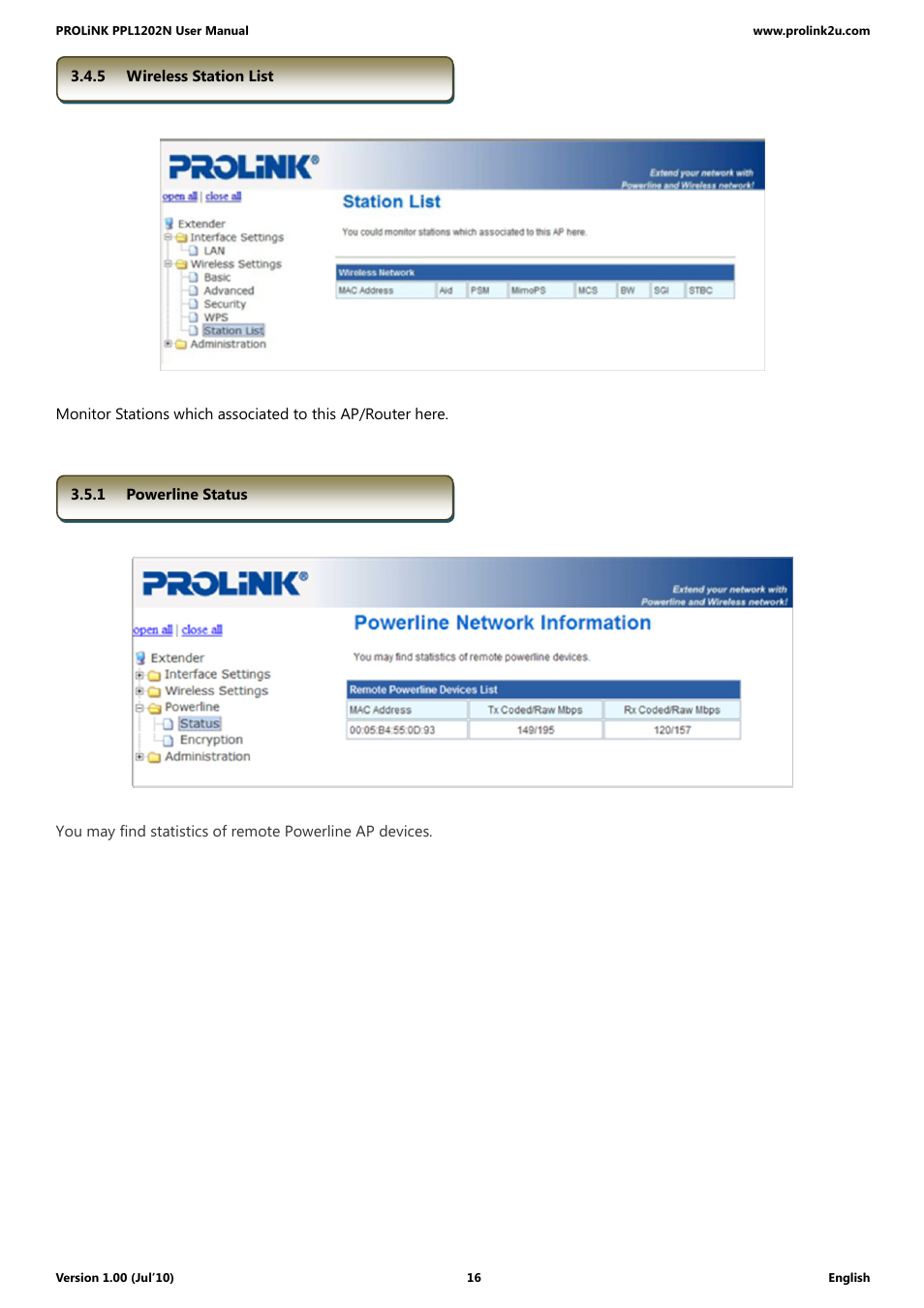 PROLiNK PPL1202N Quick Installation Guide User Manual | Page 16 / 99